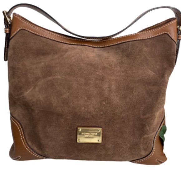 Michael Kors Handbags - Michael Kors Brown Suede & Leather Shoulder Bag